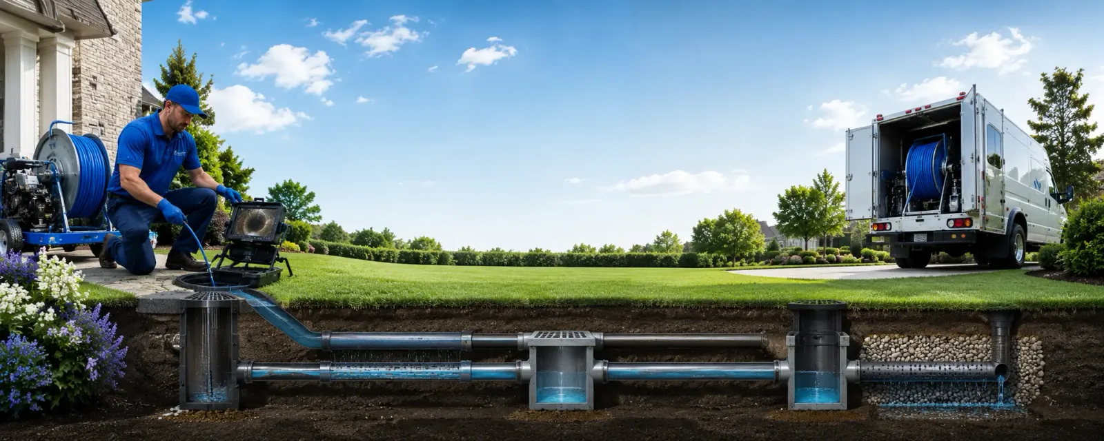 Outdoor drain cleaning information for Kerens, WV